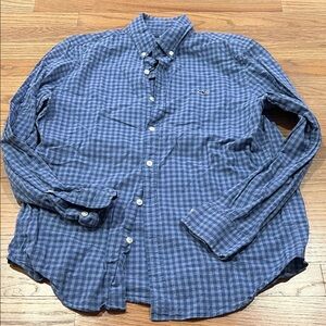 Vineyard Vines Blue Check Cotton Button-Down Shirt